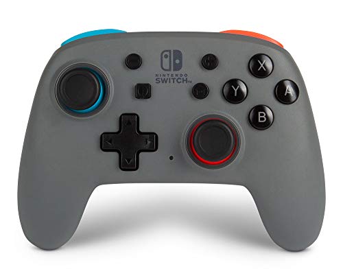 Mando Inalámbrico Mejorado Nano PowerA para Nintendo Switch. Gris Neón