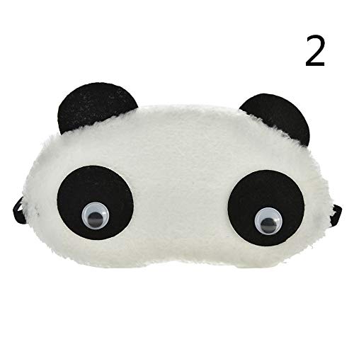 Máscara de Ojos para niños durmientes, Máscara de Ojos Panda Encantadora 3D, Máscara de Ojos para Dormir de Viaje Lindo, para niños y niñas cumpleaños White-2