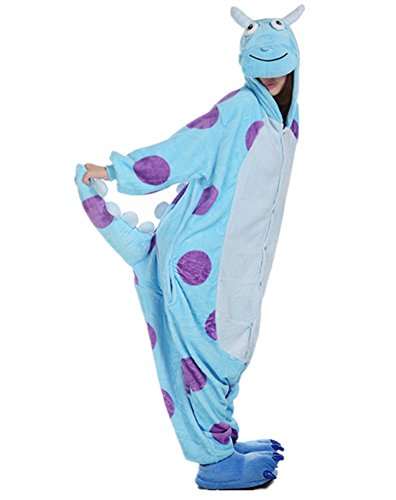 Mauea Unisexo Hombre Mujer Pijamas Halloween Traje Invierno Disfraz Animal Pyjamas Cosplay Monstruo S
