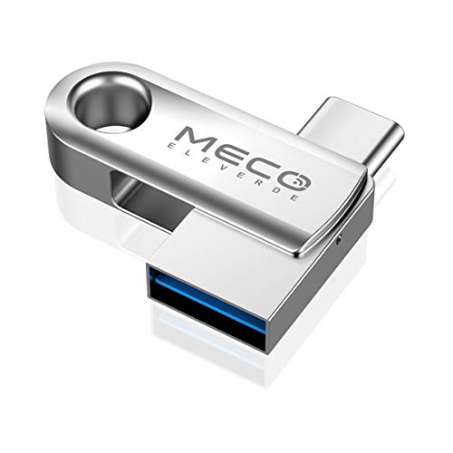 MECO ELEVERDE 32GB Pendrive 3.0 OTG USB Tipo C Memoria USB Flash Drive USB C Memory Stick Interfaz USB 3.0 Compatible con Type C Samsung, iPhone Not Compatible