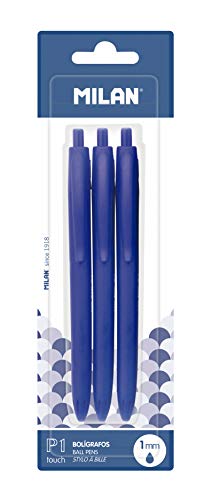 Milan P1 Touch Boligrafos, Azul, 1 mm, 3 Milan P1 Touch Boligrafos, Azul, 1 mm, 3