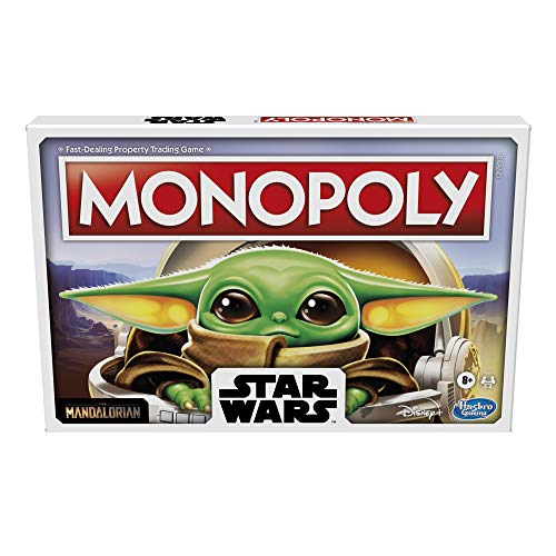 Monopoly: Versión en inglés: Star Wars: El juego de mesa de la edición Child para familias y niños a partir de 8 años con el niño que llaman Baby Yoda.