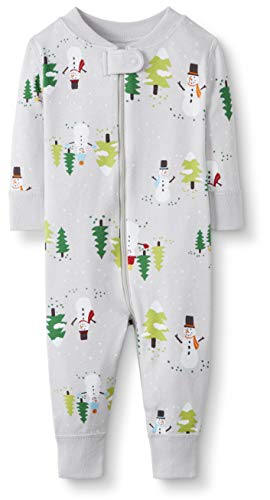 Moon and Back One Piece Footless Pajamas infant-and-toddler-sleepers, muñeco de nieve (Snowman Print), 6-12 messes (67-72 CM)