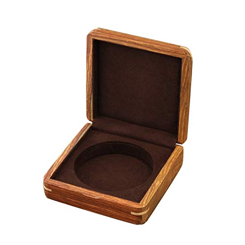 Mostrar almacenamiento de exhibición, ver caja de almacenamiento Pulsera de madera Caja de joyería Franela Forro Redondeado esquinas para Anillo Earr ... HLSJ ( Color : Metallic , Size : 12x12x4.5cm )