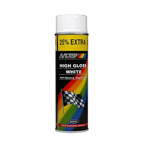 Motip m04001 Spray de pintura de aerosol, Blanco (High Gloss White), 500 ml