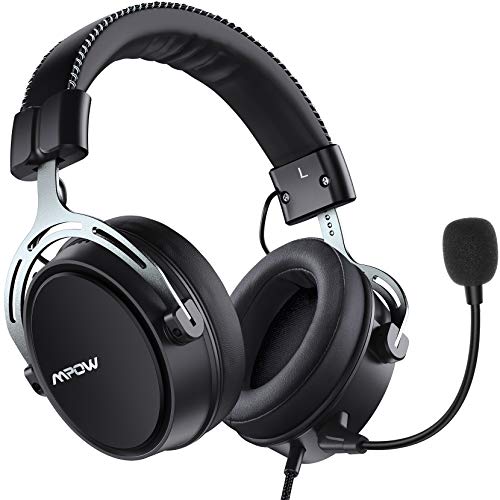 Mpow Air SE Auriculares para Juegos, Auriculares para Juegos con Sonido Envolvente con micrófono con cancelación de Ruido, Auriculares multiplataforma para PC / PS4 / Xbox One/Switch