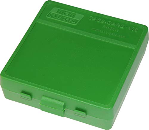 MTM 100 Round Flip-Top Ammo Caja 380/9MM Cal (verde)