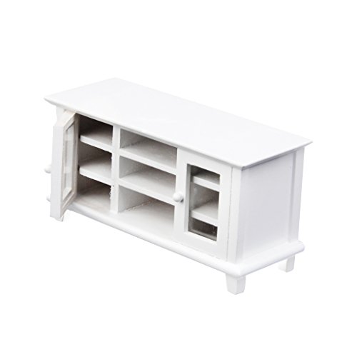 Mueble de Madera de Televisor Mueble de Casa de Muñeca de Escala 1:12 Mueble de Madera de Televisor Mueble de Casa de Muñeca de Escala 1:12