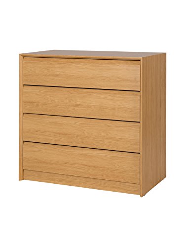 MUEBLECASA - Cajonera montada 4 cajones, madera, 70cm Ancho x 45 cm Fondo x Altura 72 cm, Roble MUEBLECASA - Cajonera montada 4 cajones, madera, 70cm Ancho x 45 cm Fondo x Altura 72 cm, Roble