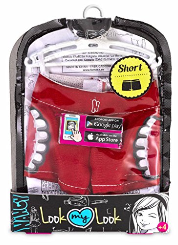 Nancy Mini Shorts para muñeca, color rojo (Famosa 700012070)