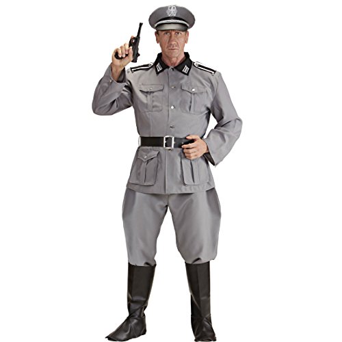 NET TOYS Disfraz Soldado alemán Disfraz Soldado Segunda Guerra Mundial S 48 Traje histórico Oficial Uniforme de General Militar Atuendo 2ª GM Outfit Hombre ejército