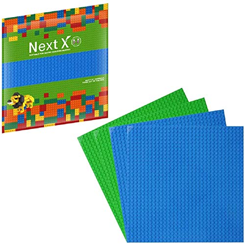 NextX 4 Piezas de Base Plancha para Classic Construir Game plastico Bases Placa 25 x 25 cm …