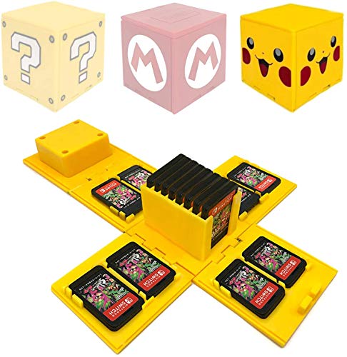 Nintendo Switch - Funda para tarjetas de memoria (16 ranuras para tarjetas de juego), color amarillo