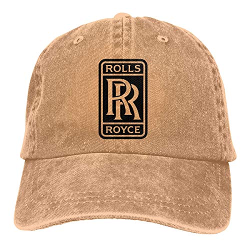 NOT Unisex Vintage Adjustable Dad-Hat Customized Rolls Royce Logo Cool Strapback Cap, Navy,Sombreros y Gorras