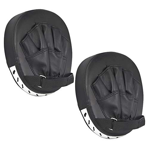 Nubstoer Paquete de 2 Leather Boxing Mitt Training Target Focus Punch Pad Glove Karate Muay Thai Kick MMA Nubstoer Paquete de 2 Leather Boxing Mitt Training Target Focus Punch Pad Glove Karate Muay Thai Kick MMA