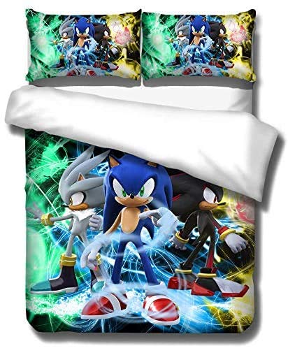 N/X ZKDT Sonic - Juego de cama (3 piezas, 9,220 x 240 cm)