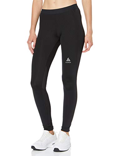 Odlo Bl Bottom Long Zeroweight Premium - Pantalones Largos para Mujer, Primavera/Verano, BL Bottom Long Zeroweight Premium - Calcetín, Mujer, Color Negro, tamaño Large