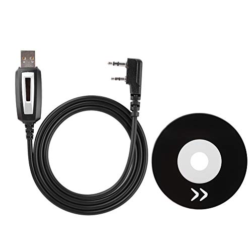 Oumij Cable de Programación, USB Programa de Walkie Talkie con Controlador de CD - para Baofeng GT-3, UV-82, BF-888s, UV-5R, UV-5R Plus, Radio de Jamón GT-3 ect de Dos Vías