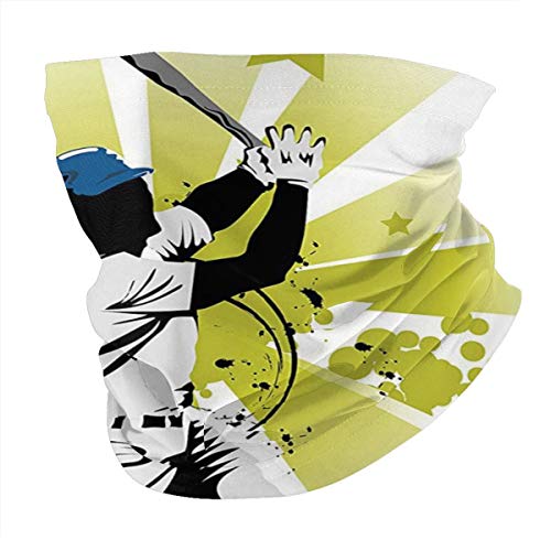 Outdoor Headband Head Scarf Scarf Neck Gaiter Face Bandana Scarf Sports Decor Pitcher Hits The Ball Fast Stars All Over The Bat Speed Strong Game Motion Team Graphic White Green