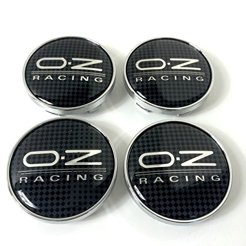 OZ Racing – Juego de 4 tapas para buje, 60 mm, efecto carbono, con logo de OZ Racing OZ Racing – Juego de 4 tapas para buje, 60 mm, efecto carbono, con logo de OZ Racing
