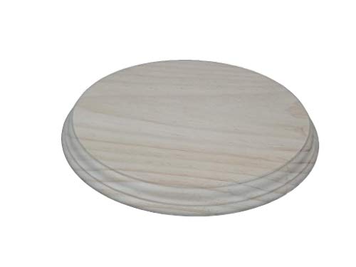 Peana madera redonda. En madera de pino macizo, torneado. En crudo, se puede pintar. (Diámetro 26 cms). Alto: 2.5 cms. Peana madera redonda. En madera de pino macizo, torneado. En crudo, se puede pintar. (Diámetro 26 cms). Alto: 2.5 cms.