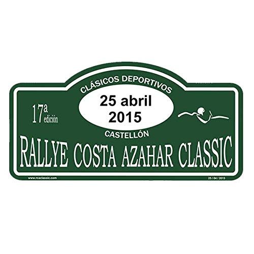Pegatina Placa Rallye Costa AZAHAR Classic 2015 PR58