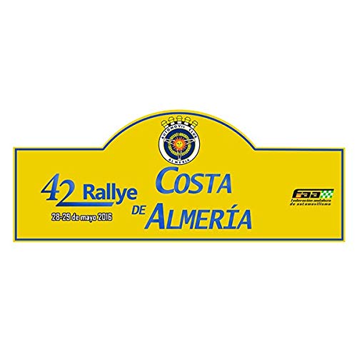 Pegatina Placa Rallye Costa DE ALMERÍA 2016 PR70