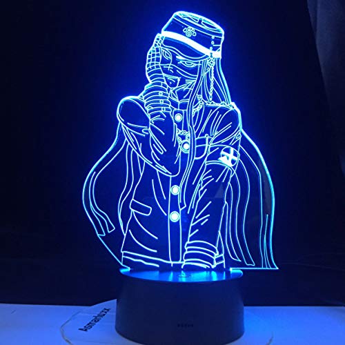 Personaje de anime luz de noche 3d LED acrílico multicolor lámpara de mesa Usb dormitorio decoración regalo