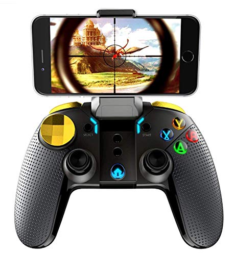 Phil Beauty Gamepad Inalámbrico Bluetooth PG-9118 con L2 / R2 Tiene Función Analógica Y Función De Combinación Turbo para Teléfono Inteligente Tableta iPad PC con Windows