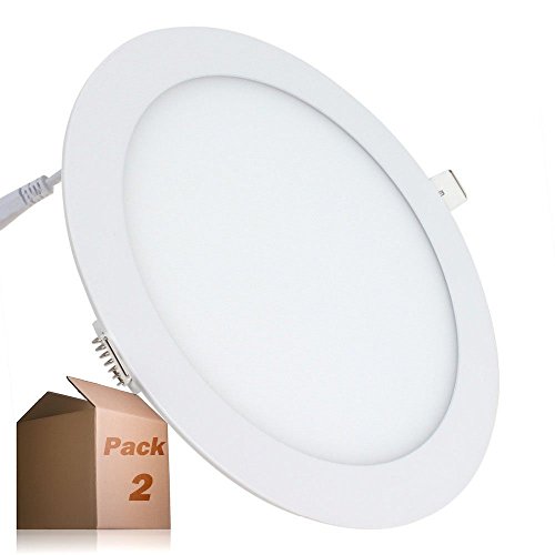 Placa LED 20W Circular SuperSlim (Pack 2) Downlight LED Empotrado Φ225mm Blanco Frío 6000K-6500k 1800 Lúmenes ONSSI LED Placa LED 20W Circular SuperSlim (Pack 2) Downlight LED Empotrado Φ225mm Blanco Frío 6000K-6500k 1800 Lúmenes ONSSI LED