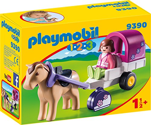 PLAYMOBIL- 1.2.3 Carruaje de Caballos Juguete, Multicolor (geobra Brandstätter 9390) PLAYMOBIL- 1.2.3 Carruaje de Caballos Juguete, Multicolor (geobra Brandstätter 9390)