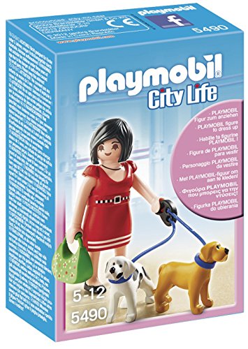 Playmobil Centro Comercial - City Life Mujer con Cachorros Playsets de Figuras de jugete, Color Multicolor (Playmobil 5490)