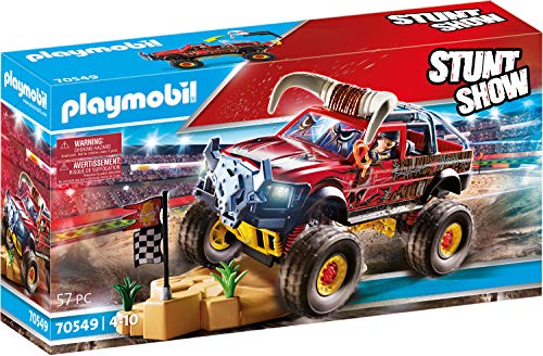 Playmobil - Stuntshow Juguete, Monster Truck Horned, Multicolor (70549)