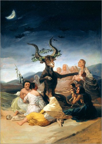 Póster 30 x 40 cm: Witches' Sabbath de Francisco José de Goya - impresión artística, Nuevo póster artístico