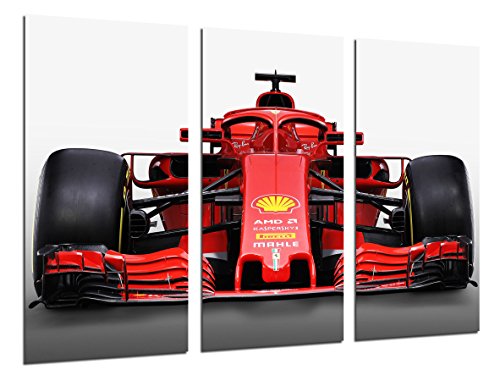 Poster Fotográfico Formula 1 Coches, Ferrari F1 sf71-h, Ferrari F1 2018, Sebastian Vettel, Kimi Raikkonen Tamaño total: 97 x 62 cm XXL
