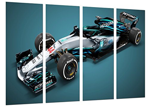 Poster Fotográfico Formula 1 Coches,Mercedes F1 W09, Mercedes F1 2018, Lewis Hamilton, Valtteri Bottas Tamaño total: 131 x 62 cm XXL