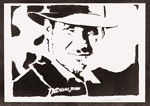 Poster Indiana Jones Grafiti Hecho a Mano - Handmade Street Art - Artwork