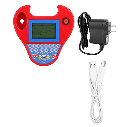 Qiilu Programador de llave automática para automóvil, Transpondedor de programador de llave automática para automóvil Zed-Bull Match Mini Smart Tool EE. UU. Enchufe 110-240V(rojo)