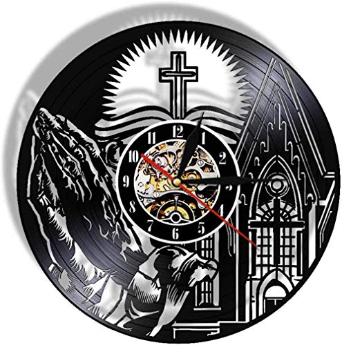 Reloj de Pared Reloj de Pared de Vinilo con Tema de Iglesia Hecho de Disco de Vinilo Gran Idea de Regalo para cumpleaños Aniversario de Bodas Mujeres Amigos Etiqueta de la Pared Reloj de Pared Reloj de Pared de Vinilo con Tema de Iglesia Hecho de Disco de Vinilo Gran Idea de Regalo para cumpleaños Aniversario de Bodas Mujeres Amigos Etiqueta de la Pared