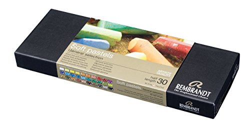 Rembrandt Soft Pastel Cardboard Box Set - 30 Half Stick General Selection - Art Supplies