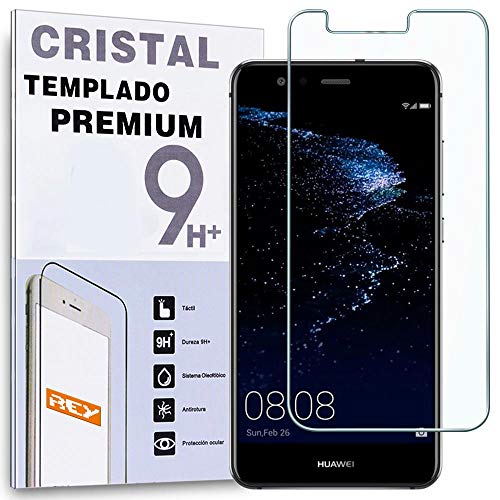 REY Protector de Pantalla para Huawei P10 Lite, Cristal Vidrio Templado Premium