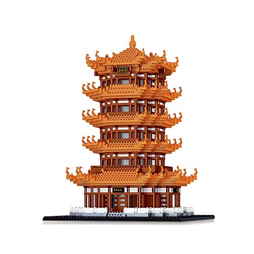 RJJBYY Yellow Crane Tower Miniatura de Diamante Partículas pequeñas ensambladas Serie de construcción de Rompecabezas Modelo de Juguete de Bloques de construcción (4000 Piezas)