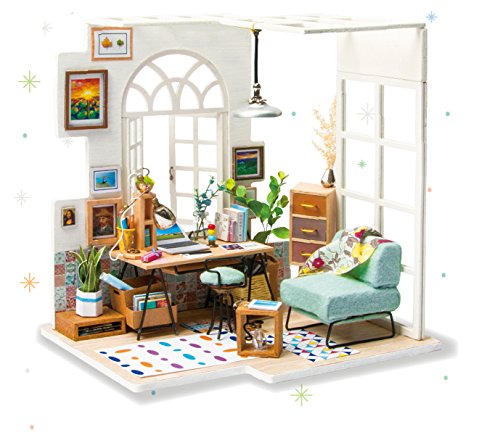 Rolife Miniatura casa de muñecas con Luces Office House Modelo DIY Craft Juguetes para Adultos-Mejor Regalo para Adolescentes y Mayores(Soho Time)