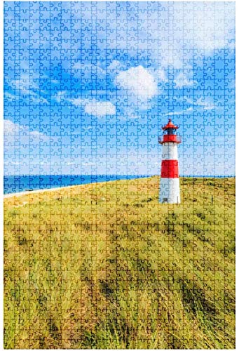 Rompecabezas de madera 500 piezas Amanecer en el faro Havre de Grace md Lighthouse Divertidos y desafiantes Rompecabezas de mesa Juego Juguetes Regalo Decoración para el hogar-Puzzle3