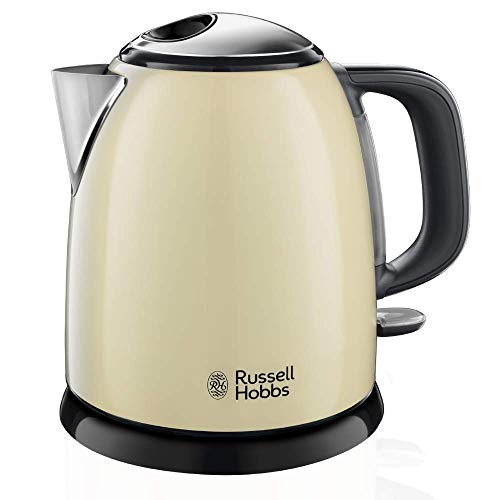 Russell Hobbs Colours Plus - Hervidor de Agua Eléctrico Pequeño (2400 W, Hervidor de 1l, Kettle Inox, Crema) - ref. 24994-70