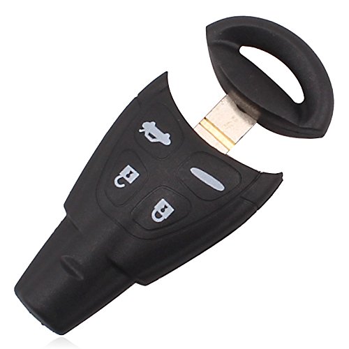 SAAB 9-3 9-5 Recambio apertura sin llave llave mando Funda Cáscara 4 Botones Cubierta con escobilla - Blade + CARCASA SAAB 9-3 9-5 Recambio apertura sin llave llave mando Funda Cáscara 4 Botones Cubierta con escobilla - Blade + CARCASA
