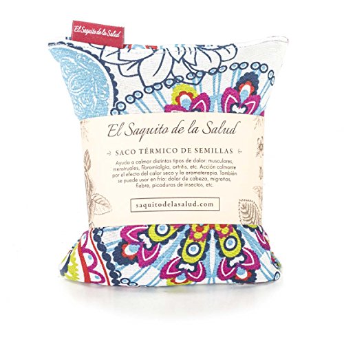 Saco Térmico de Semillas aroma Lavanda, Azahar o Romero tejido Flores Multicolor (Lavanda, 23_cm) Saco Térmico de Semillas aroma Lavanda, Azahar o Romero tejido Flores Multicolor (Lavanda, 23_cm)