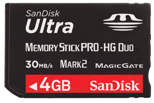 SanDisk SDMSPDH-004G Tarjeta de Memoria Memory Stick Pro-HG Duo de 4 GB Negro