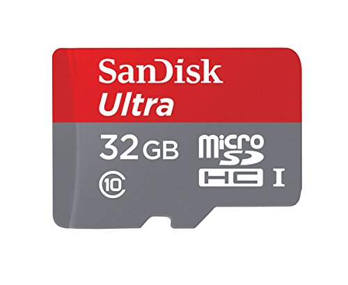 SanDisk Ultra - Tarjeta de memoria microSDHC UHS-I de 32 GB con adaptador SD, velocidad de lectura hasta 80 MB/s, Clase 10