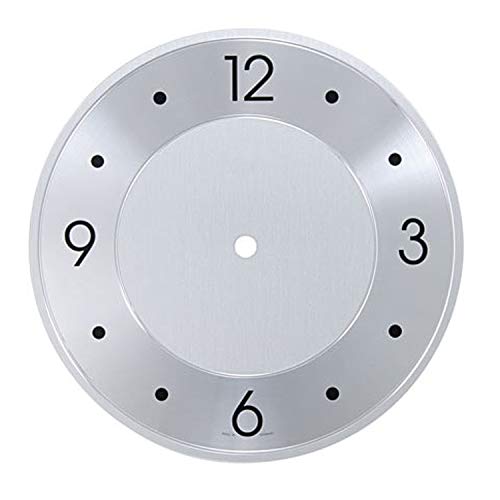 SELVA - Esfera Plateada para Relojes de Pared - Números árabes - Medidas Exteriores de 200 mm de diámetro - Material: Aluminio Pulido. SELVA - Esfera Plateada para Relojes de Pared - Números árabes - Medidas Exteriores de 200 mm de diámetro - Material: Aluminio Pulido.